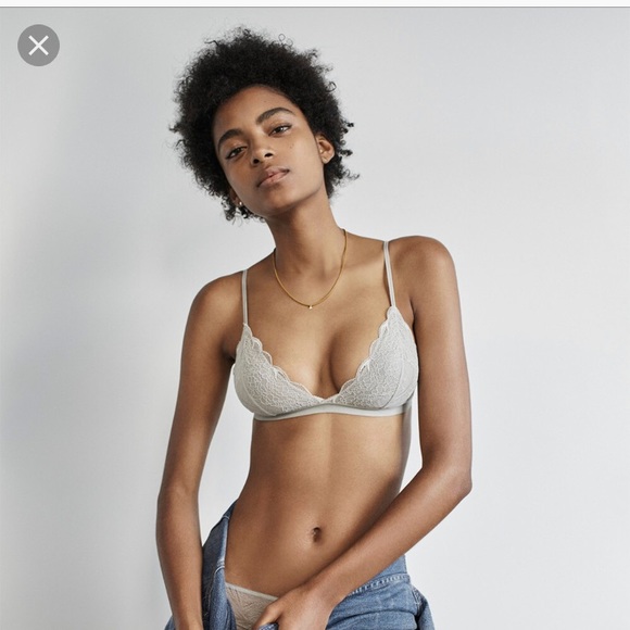 Madewell Other - Madewell liana grey triangle bralette